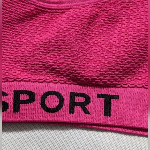 DKNY Sport Hot Pink Lightly Padded Sports Bra - size XL - Picture 4 of 10
